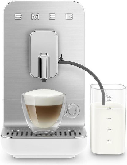 Smeg Automatic Espresso Machine 1350W Pressure 19bar with Grinder White BCC13WHMEU