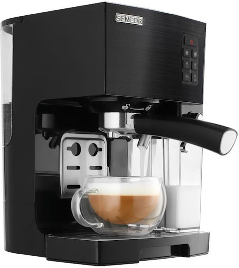 Sencor Automatic Espresso Machine 1450W Pressure 20bar for Cappuccino Black SES 4050SS-EUE3