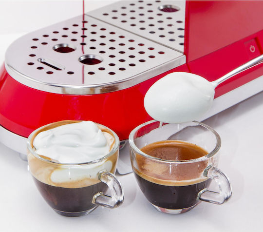 Smeg Αυτόματη Μηχανή Espresso 1350W Πίεσης 15bar Κόκκινη ECF01RDEU