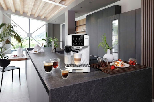 De'Longhi Magnifica Start Automatic Espresso Coffee Machine 1450W Pressure 15bar for Cappuccino with Grinder White ECAM220.61.W