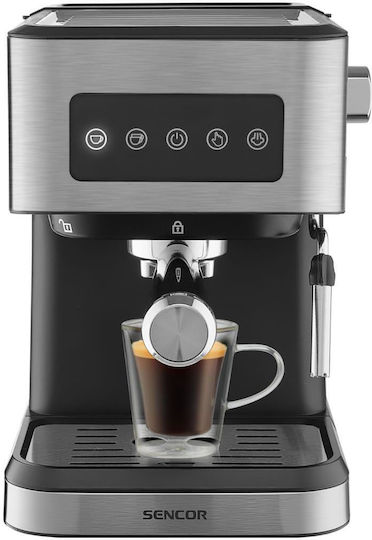 Sencor Μηχανή Espresso 1050W Πίεσης 20bar Ασημί SES 4020SS