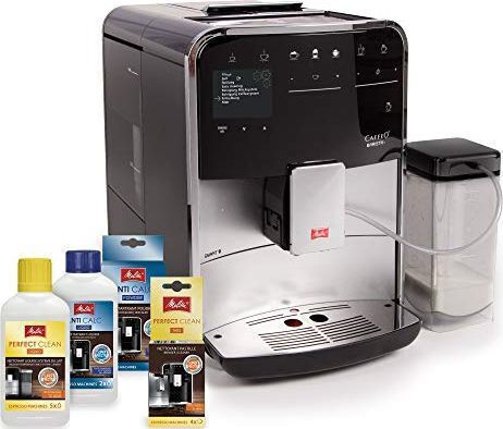 Melitta Barista T Smart F831-101 Automatic Espresso Coffee Machine 1450W Pressure 15bar for Cappuccino with Grinder Silver F831-101