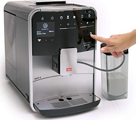 Melitta Barista T Smart F831-101 Automatic Espresso Coffee Machine 1450W Pressure 15bar for Cappuccino with Grinder Silver F831-101