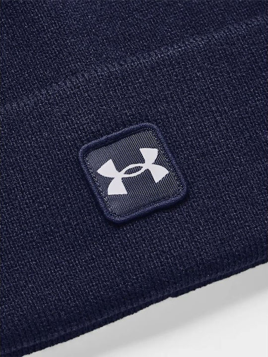 Halftime Beanie Unisex Beanie Knitted in Navy Blue color