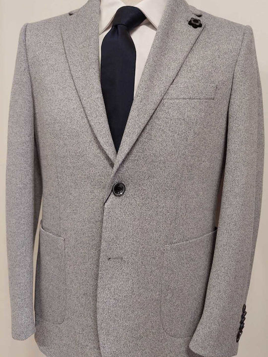 Men's Suit Jacket Slim Fit Gray
