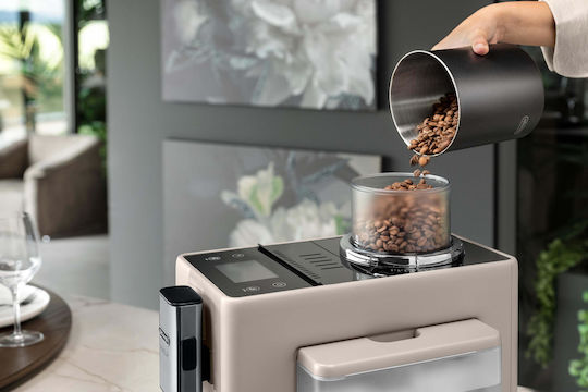 De'Longhi Rivelia Automatic Espresso Machine 1450W Pressure 19bar for Cappuccino with Grinder Beige
