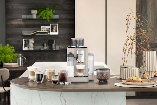 De'Longhi Rivelia Automatic Espresso Machine 1450W Pressure 19bar for Cappuccino with Grinder Beige