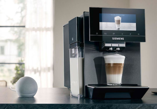 Siemens Αυτόματη Μηχανή Espresso 1500W Πίεσης 19bar με Μύλο Άλεσης Μαύρη TQ905RZ5