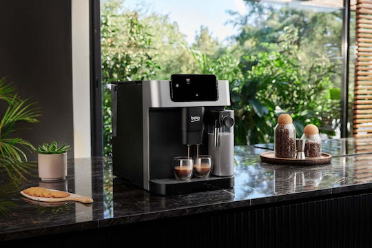 Beko Automatische Espressomaschine 1350W Druck 19bar mit Mahlwerk Schwarz CEG7304X