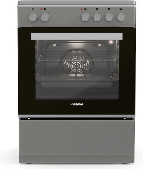 Cooker 69lt with Ceramic Hobs W60cm. Inox
