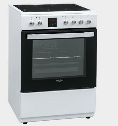 Winstar WSTFSWC6519 Cooker 69lt with Ceramic Hobs W60cm. White