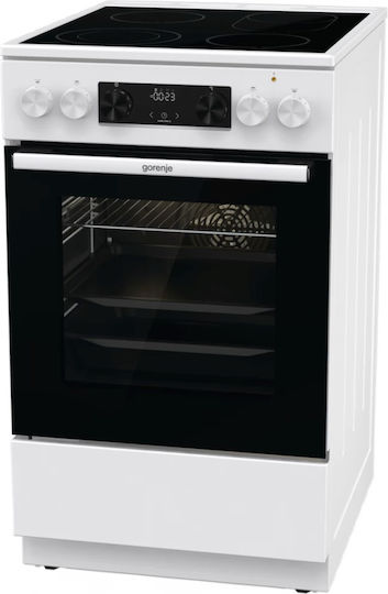 Gorenje Κουζίνα 70lt με Κεραμικές Εστίες Π50εκ. Λευκή