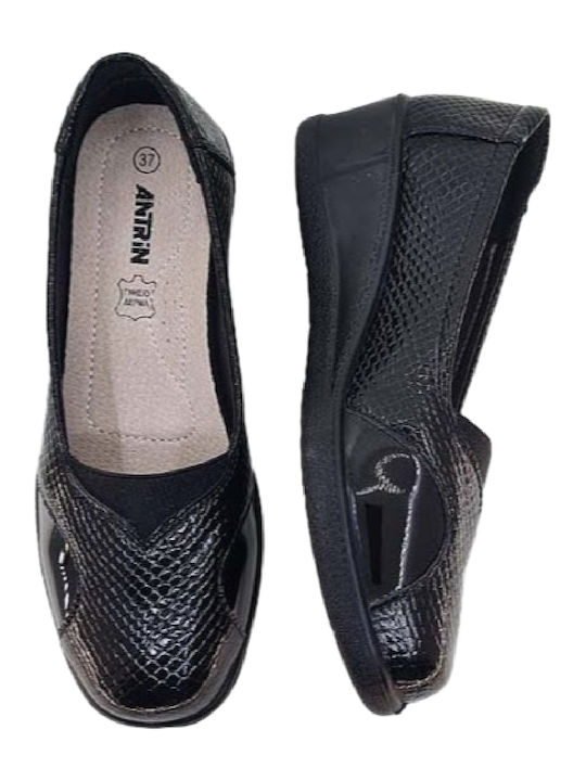 Leder Pumps Schwarz