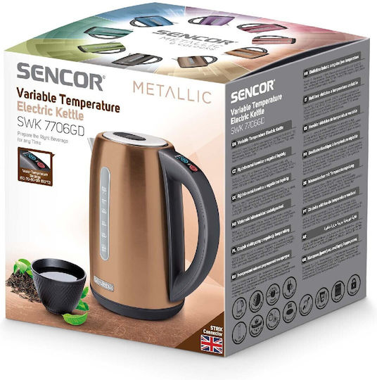 Sencor Βραστήρας 1.7lt 2150W Χρυσός