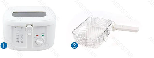 Aigostar 00887 Deep Fryer 2.5lt White