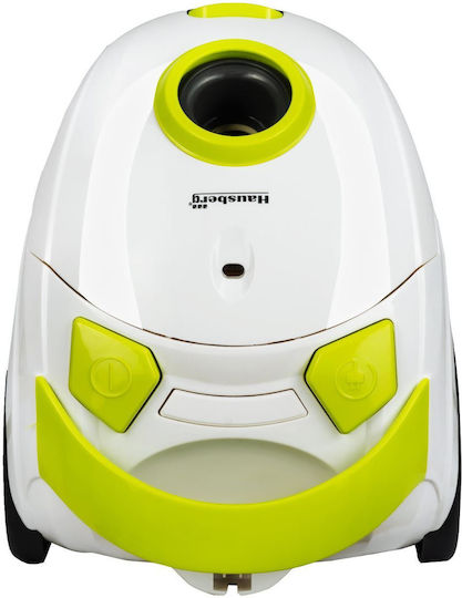 Hausberg HB-2080 VR Ηλεκτρική Σκούπα 700W με Σακούλα 1.5lt Λευκή