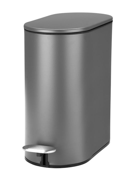Estia Metallic Bathroom Basket Soft Close 5lt Gray