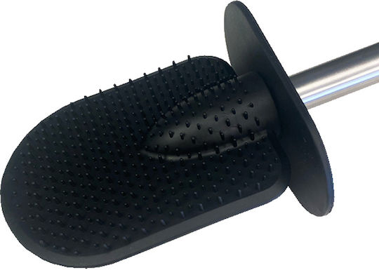 Sidirela Metallic Toilet Brush and Basket Set Soft Close 5lt Gray