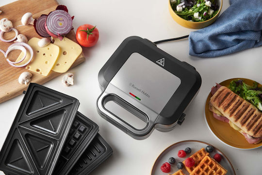 Russell Hobbs Τοστιέρα με Αποσπώμενες Πλάκες για 2 Τοστ 750W Μαύρη