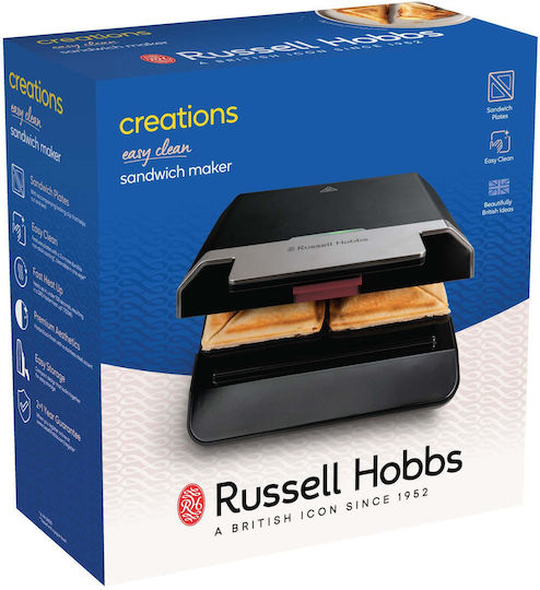 Russell Hobbs Easy Clean Τοστιέρα για 2 Τοστ 750W Μαύρη