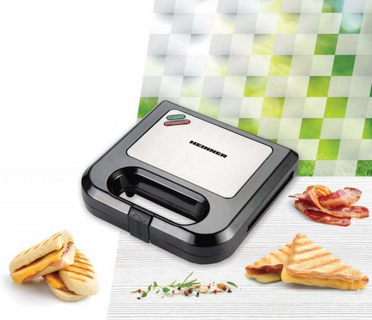 Heinner Sandwich Maker for for 2 Sandwiches Sandwiches 750W Gray