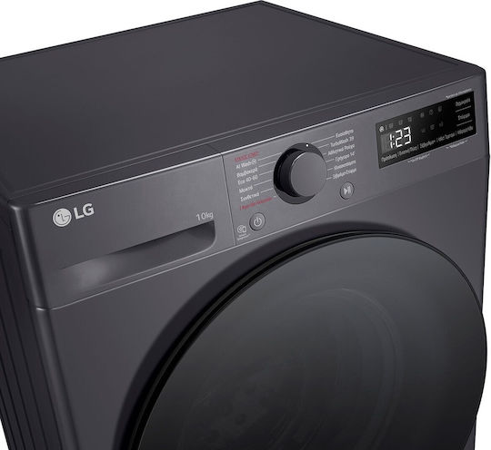 LG Mașină de Spălat Rufe 10kg cu Tehnologie cu Abur 1400 Rotiri TurboWash Gri F4R5010TSMB