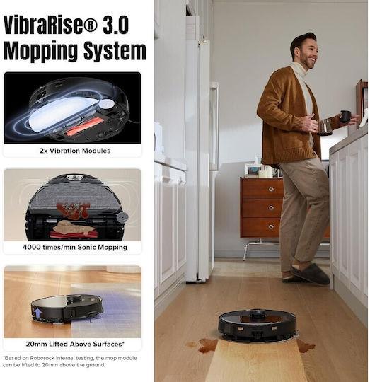 Roborock S8 MaxV Ultra Aspirator Robot cu Cartografiere Laser și Putere de Aspirație 10000Pa Neagră