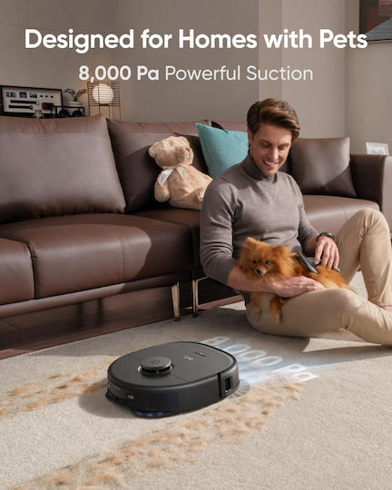 Eufy X10 Pro Omni Roboter-Staubsauger mit Laser-Kartierung und 8000Pa Saugkraft Schwarz