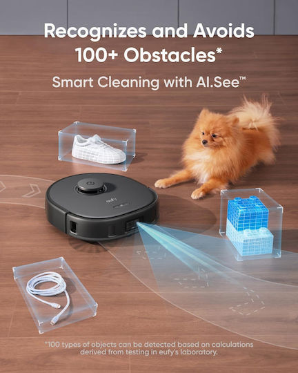 Eufy X10 Pro Omni Roboter-Staubsauger mit Laser-Kartierung und 8000Pa Saugkraft Schwarz