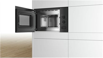 Bosch Εντοιχιζόμενος Φούρνος Μικροκυμάτων 20lt Μαύρος