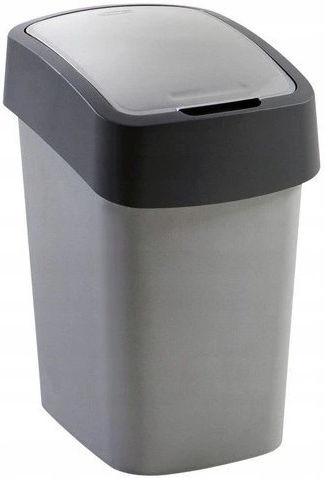 Curver Coș De Gunoi Pacific Flip Plastic Cu Capac Oscilant Antracit-Argintiu 25lt