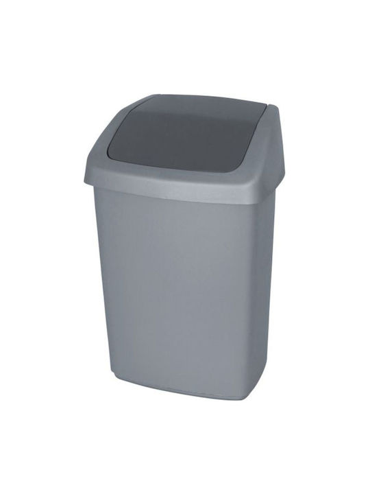 Curver Plastic Silver Waste Bin 10lt