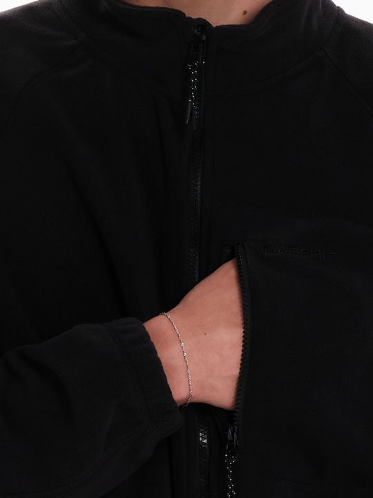 Men's Fleece Cardigan Black