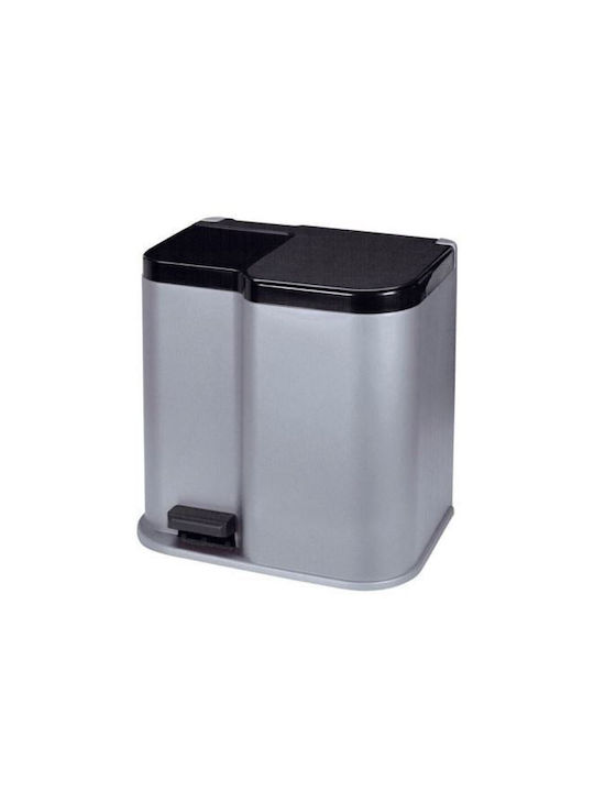Curver Plastic Waste Bin with Pedal Grey 15L