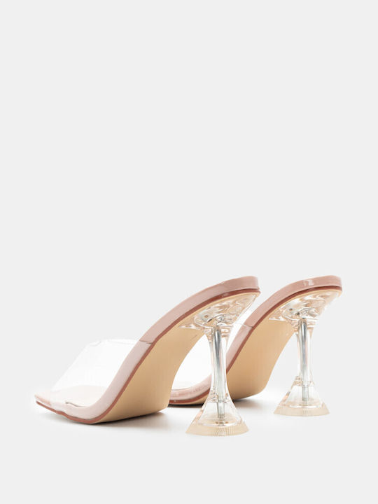 Luigi Heel Mules Beige