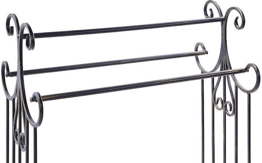Beliani Single Wall-Mounted Bathroom Freestanding Coat Rack ​90x90cm Silver