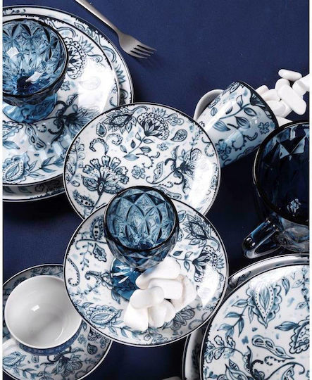 Cryspo Trio Mediterraneo Set of Cups Coffee Porcelain Blue 100ml 6pcs