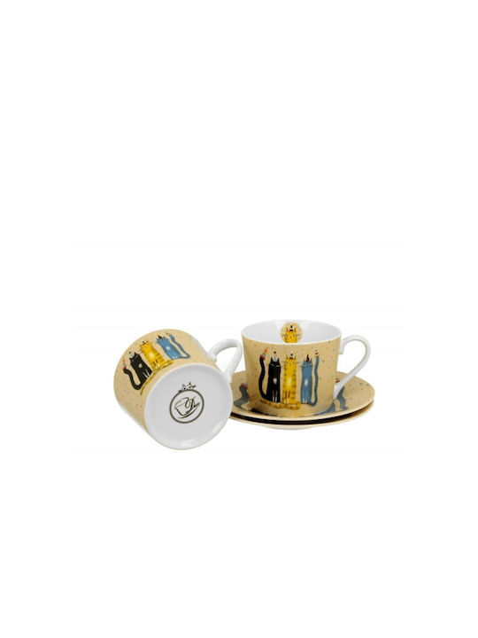 Duo Set of Cups Coffee Porcelain White 230ml 2pcs