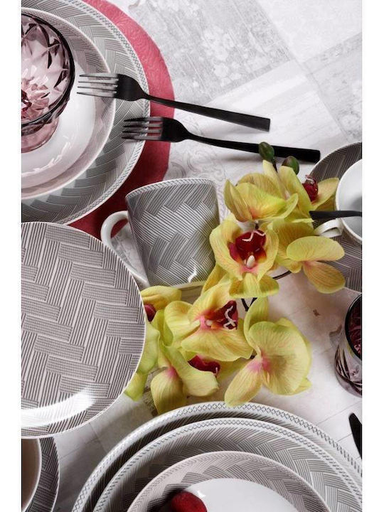 Cryspo Trio Plaza Set Tassen Tee aus Porzellan Gray 250ml 6Stück