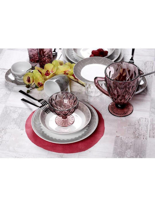 Cryspo Trio Plaza Set Tassen Tee aus Porzellan Gray 250ml 6Stück