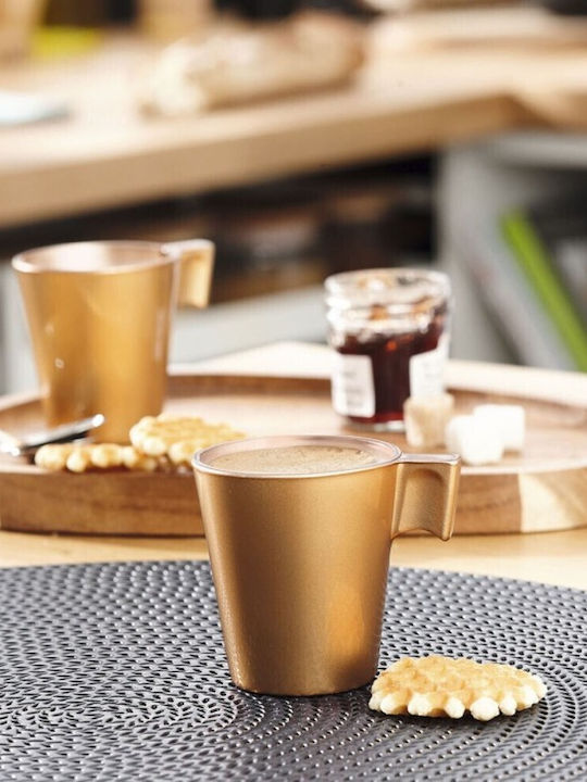 Luminarc Flashy Φλιτζάνι Espresso από Πορσελάνη Χρυσό 80ml