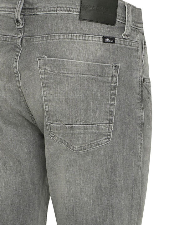 Men's Elastic Jeans Pants with Regular Narrow Fit Gray