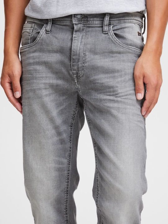 Men's Elastic Jeans Pants with Regular Narrow Fit Gray
