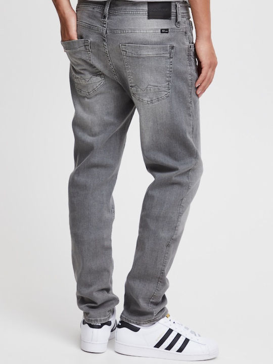 Men's Elastic Jeans Pants with Regular Narrow Fit Gray