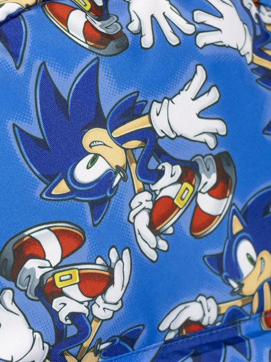 Sonic Σχολική Τσάντα Πλάτης Δημοτικού Μπλε