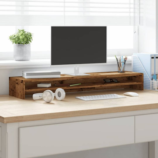 vidaXL Schreibtisch Halterung für 2 Monitore Braun (855824)