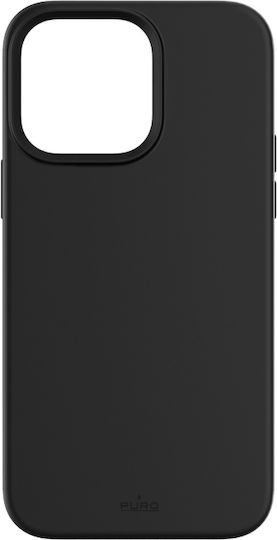 Puro Icon Mag Back Cover Σιλικόνης Μαύρο (iPhone 14 Pro)