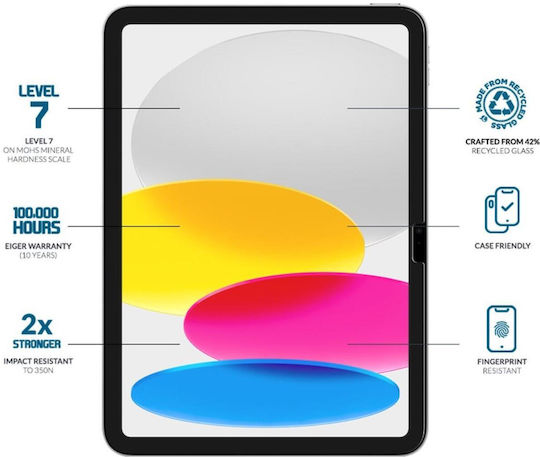 Eiger Folie Mountain Glass Ipad 10.9 10th Gen Ipad Air 11 2024 Clear