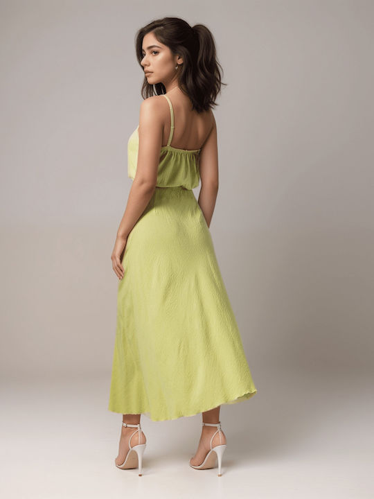 Noobass Set with Maxi Skirt Lime