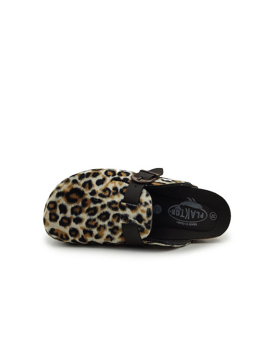 Plakton Women's Anatomic Clogs Leopard